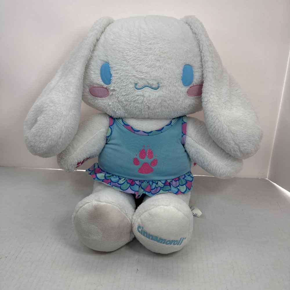 Build-A-Bear Sanrio Cinnamoroll Plush 16" White Dog Hello Kitty W/ Bathing Suit